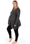 Maternity Bamboo V Neck Tunic Top