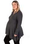 Maternity Bamboo V Neck Tunic Top